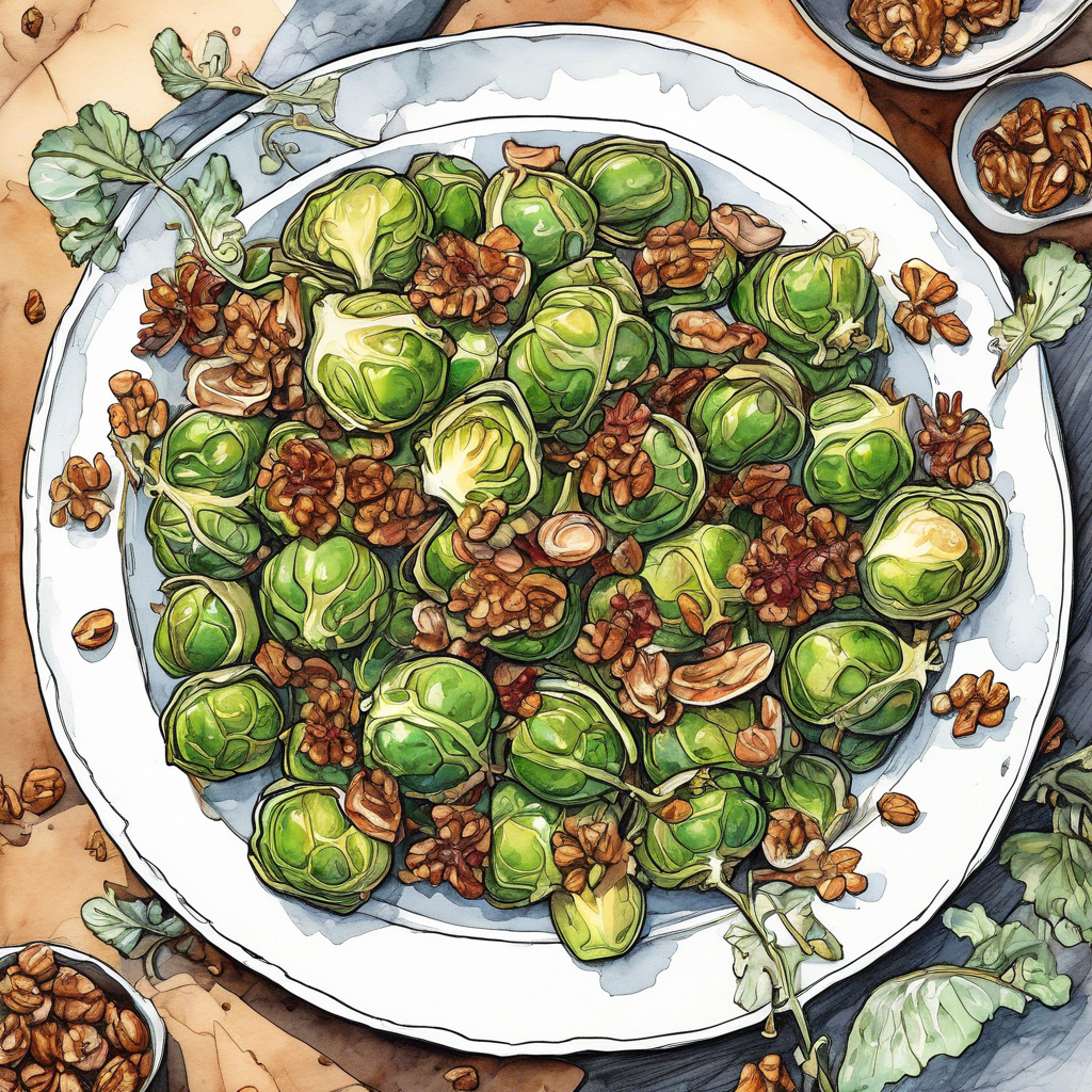 An image of Crispy Brussels Sprouts With Pancetta & Walnuts