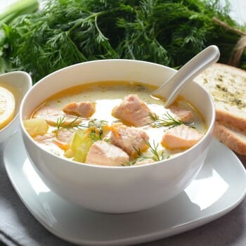 An image of Finsk laxsoppa