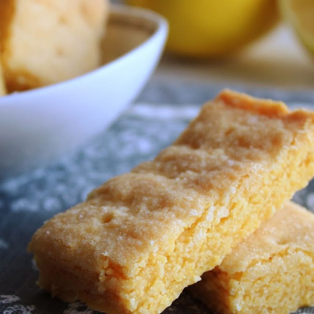 An image of Lemon Cornmeal Shortbread Cookies