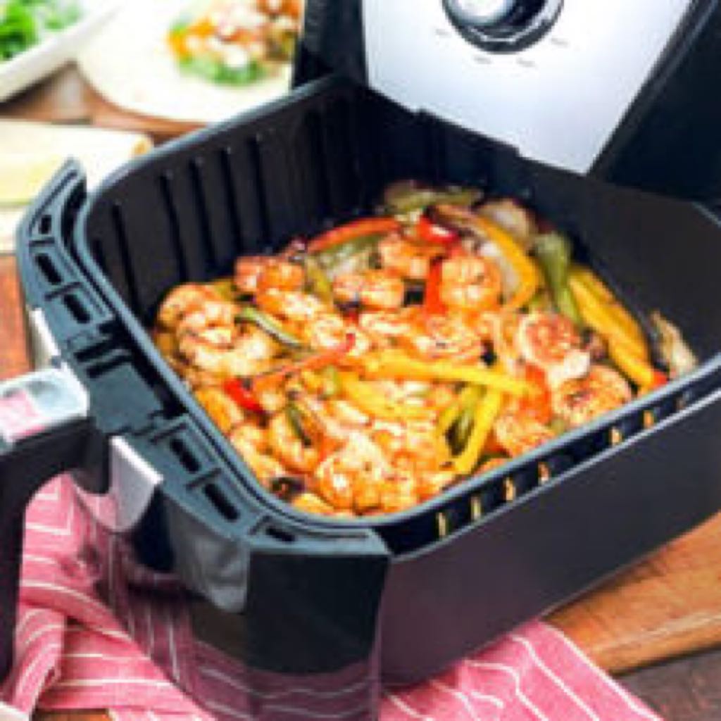 An image of Air Fryer Shrimp Fajitas Recipe
