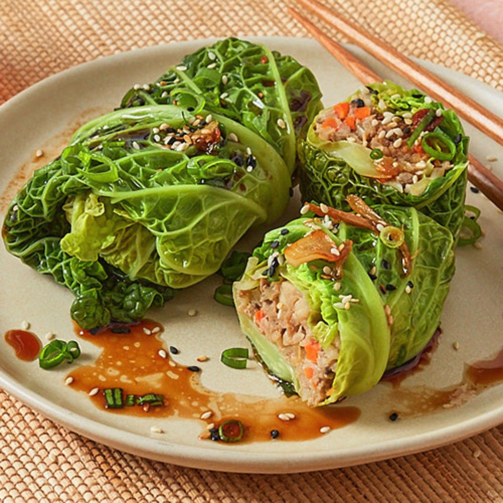 An image of Pork and Rice Stuffed Cabbage Rolls